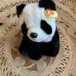 Vintage Ty Beanie Baby Plush Panda Bear Bamboo Classic 1999 Retired